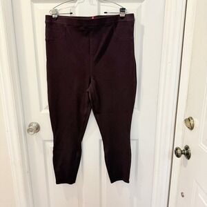 SPANX Brown Stretch Twill Pull On Pants Jeggings Women 3X Plus Shapewear